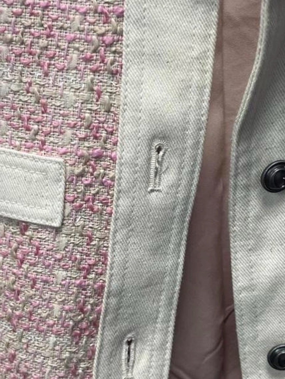 GUESS U.S.A tweed pink jacket - Picture 3 of 4